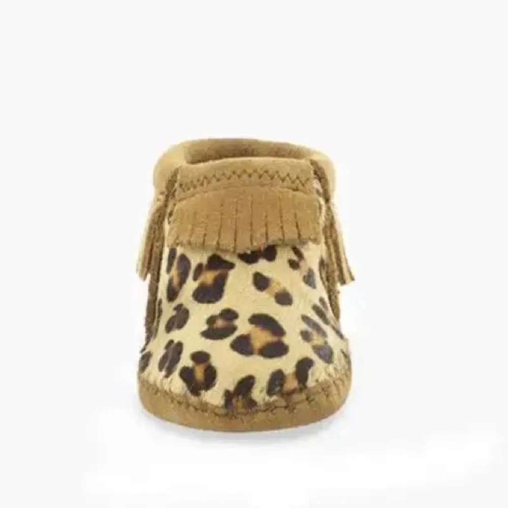 MINNETONKA Infant's in the box Riley Bootie Leopard Print